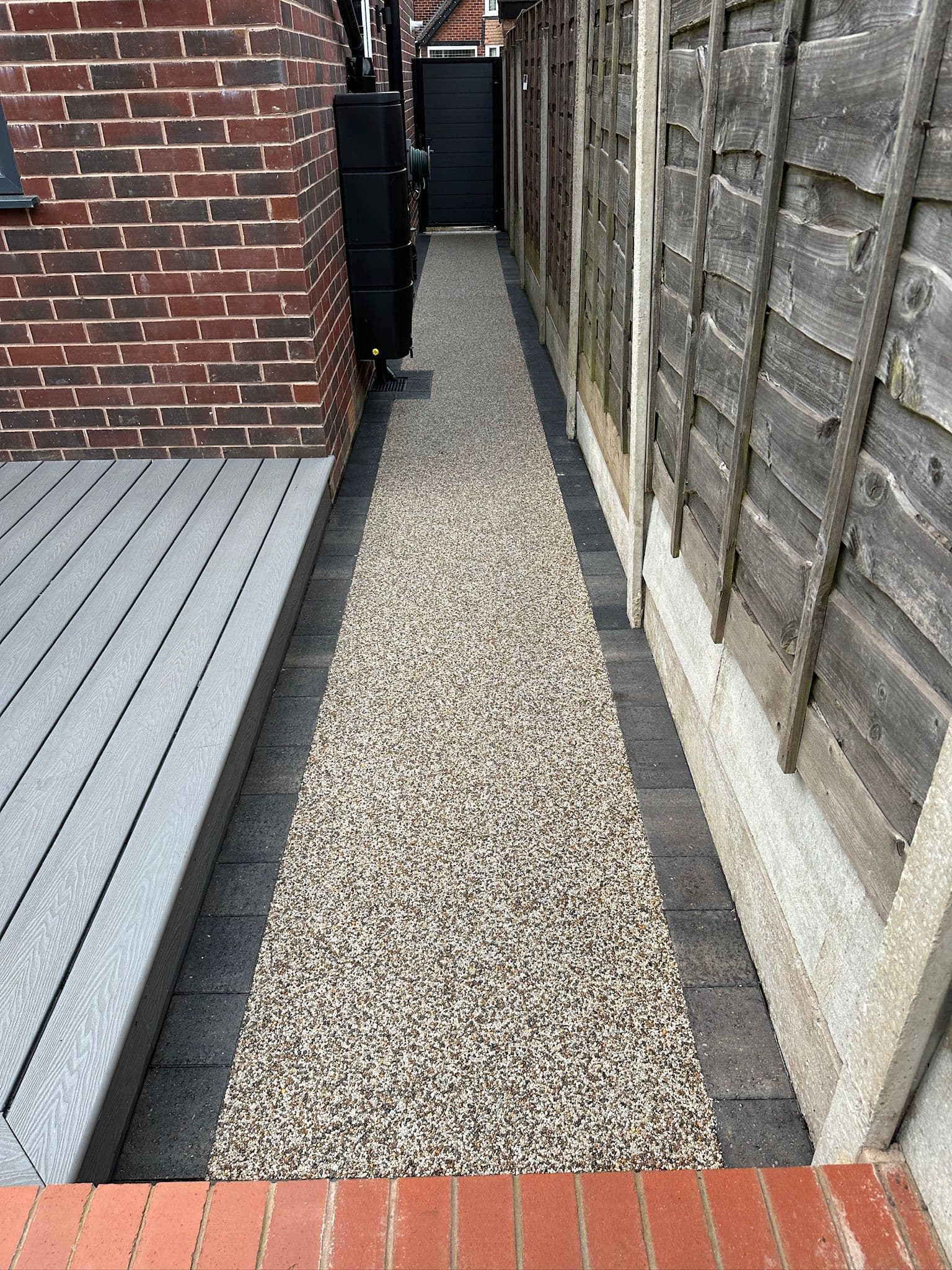 Resin bound path with clean edging detail